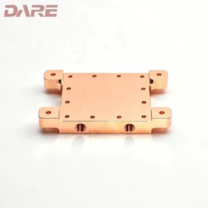 High Thermal Conductivity Copper Fin CPU Cooler Custom C10100 Copper Vapor Chamber Heat Sink Base for Electronics Cooling