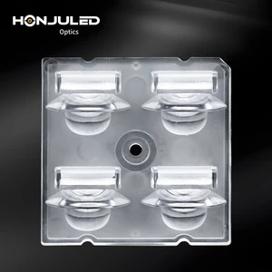 HONJU 60 Degree LED 5050 Module Street Light Lens 4 Lamp Beads Optical PC Plano-Convex for Outdoor Stadium Use Polarized