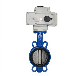 Electric High Temperature Stainless Steel Wafer Butterfly Valve Soft Seal for Gas Water Oil