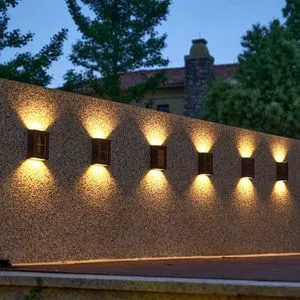 Solar up and Down Luminous Courtyard Staircase Decoration LED Solar Wall Light Outdoor Porch Garden Waterproof Wall Lamp