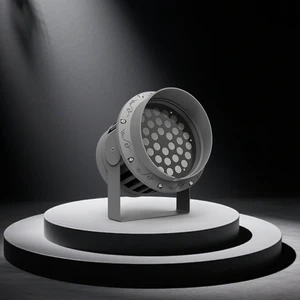 LED Spotlight with Long-Distance Projection AC85-265V IP66 Narrow Beam Landscape 3000K Color Flood Light for Bridge Lighting