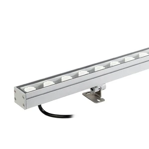 36w Outdoor Wall Mounted Rgb Dmx Control Linear bar Tempered Glass Car Wash/hotel/bridege Use Cover Led Wall Washer Light