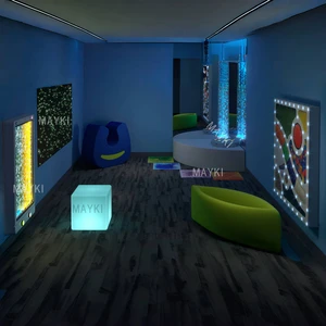 Sensorial Room Equipment Water Bubble Tube Sensory Toys Wall Panel Infinity Tunnel Light For Indoor Playground