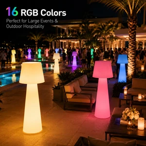 COOLQING Landscape Halloween Christmas Theme 16 RGB Colors Changing Lamp for Living Room Hotel Garden Decor Tall LED Floor Light