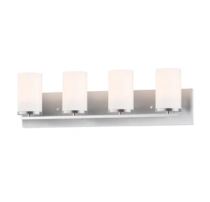 Vanity Light Bathroom Brushed Nickel Wall Lamp Vanity Lamp With White Glass Shade