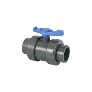 BSX 110MM UPVC Ball Valve High Pressure DIN PVC Metering Double Union Manual Power Water Factory Wholesale Custom OEM