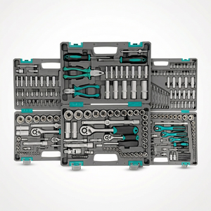 Mechanical Tool Box Set With Hard Case Durable Chrome Vanadium Steel Socket Hand Tool Ratchet Wrench Set For Auto Repair OEM/ODM