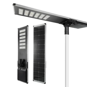 High Quality 40 60 80 100 Watt LED Solar Street Lamp Aluminum Body for Outdoor Road Application Battery Powered