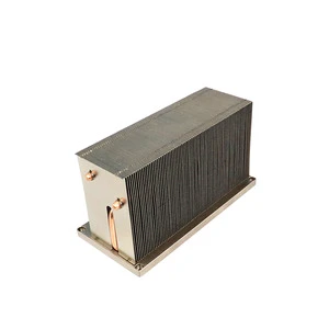 Dongguan High Power LED Heat Pipe Heatsink Customized Aluminum Zipper Stacked Fin Heat Sink