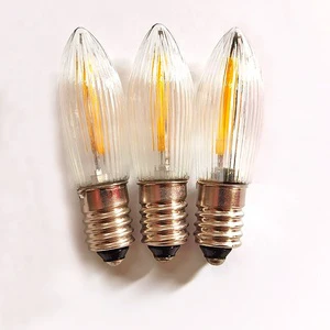 E10 Led Christmas Light Bulb 0.2W 8-55V DC C6 Holiday Candle Bulb Lamp Glass Christmas Bridge Bulb