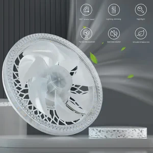 Modern High Power LED Ceiling Fan Lamp Crystal AC Motor Remote Control Stylish Plastic Body for Home Bedroom Kitchen Living Room