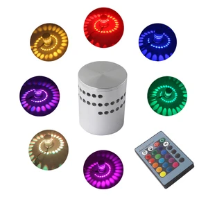 3W RGB Simple Background Decoration Lamps Modern LED RGB Wall Lights Living Room Bedroom Bedside Aisle Corridor Indoor Lighting