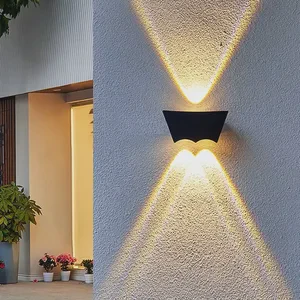 Outdoor Villa Door Exterior Wall Waterproof Black Courtyard Light 3W up and Down LED Wall Light