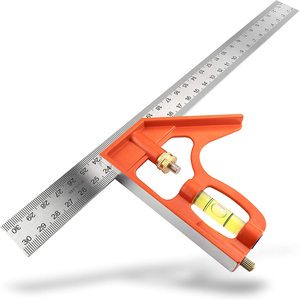 12inch Combination Angle Square Set Carpentry Woodworking Tools Carpenter Tool 300mm T Square Measuring Tools 30cm Metal T Ruler