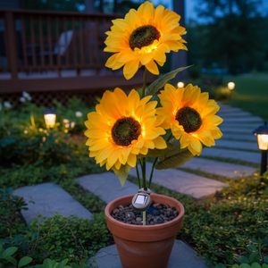 Homehop Solar Light Outdoor Garden Waterproof 30 Led Sunflower Decoration Lamp for Outdoor, Landscape, Pathway, Balcony