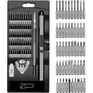 YIYUN 62-in-1 Precision Electric Screwdriver Set Brushless Motor 50-Piece Bits Rechargeable Cordless Magnetic Repair Tool Kit