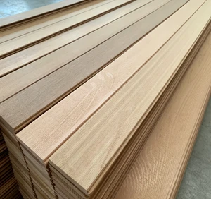 Natural Canadian Hemlock Ceiling Panel T&G Interlock Light Color Wood Cladding For Home Bedroom Living Room