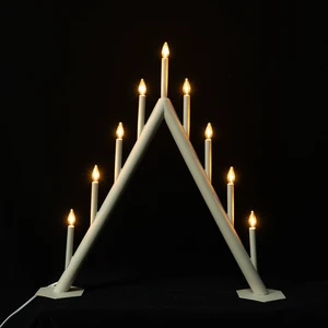 Halloween Candle Bridge 9 LED Candle Lights Battery Christmas Electric Flameless Candolier Swedish Window Bridge Lamp
