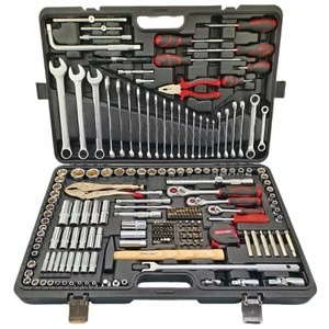 112pcs Steel Power Tool Set Electric Drill Screwdrivers Pliers Hammers Knives Tape Measure Box-Multi-Function GS Certified