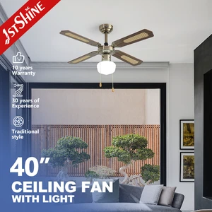 1stshine Euro Style 40 42 Inch Traditional Pull Chain Ac Motor Fandelier Light Kit for Ceiling Fan Light