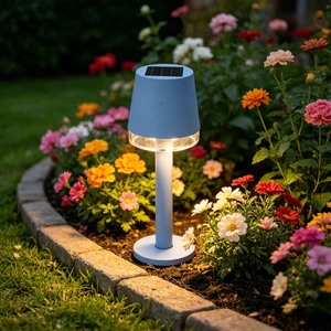 OEM/ODM Elegant Outdoor Solar Bollard Light With Warm LED And Decorative Transparent Band For Yard Driveway Walkway Illumination