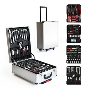 499-Piece Chromium Vanadium Steel Hand Power Auto Repair Tool Set OEM Option 3-Year Warranty Adjustable Wrenches Hard Case