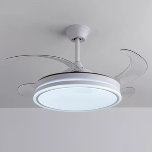 72W Luxury Ceiling Fan Remote Control LED 6 Speeds Low Noise Ceiling Fan Light for Bedroom Living Room Lamp