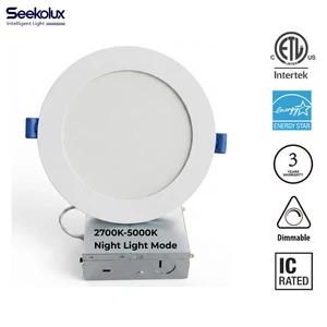 Ultra Thin IP44 LED Recessed ETL Energy Star FCC Certified 3-Year Warranty 9W 12W 5CCT Anti-Glare SMD Dual Mode Downlight