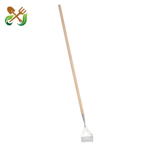 Heavy Duty Digging Hoe Stainless Steel Dutch Hoe Garden Tools For Weeding And Cultivating Grass Farming Type With Wooden Handle