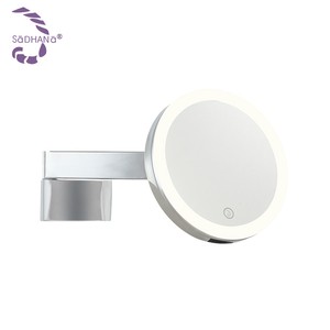 BestSelling Lighted Magnifying Makeup Mirror Hotel Bathroom Corner Vanity Wall Customizable Makeup Lamps