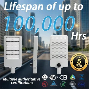 XINDECO IP66 Dimmable LED Street Light Lamp 60W-240W 150lm/w 3000-6500K Color Temp 5-Year Warranty for Road & Residential Use