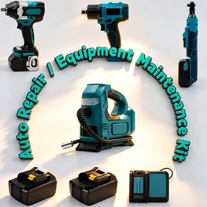 Wholesale 4-in-1 Cordless Power Tool Set, Compatible with MKT 18V Battery, Including Impact Driver and Air Pump