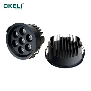 New Design Multi-hole Round 5w 10w 15w Black Frameless Recessed Led Spotlights