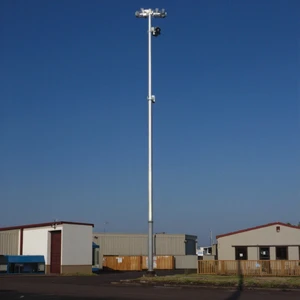 High Luminous Efficiency 15m-40m Adjustable Height Aluminum High Mast Pole Light Floodlight Selectable Light Source Color