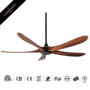 60 Inch Bedroom Ceiling Fan No Light Quiet DC Motor Remote Control Modern Farmhouse Solid Wood Ceiling Fan
