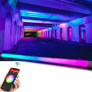 12V 20W RGB Smart WIFI APP Dimmable Tri Proof IP65 Waterproof Remote Control Linear LED Batten Tube Colorful Ambient Lights