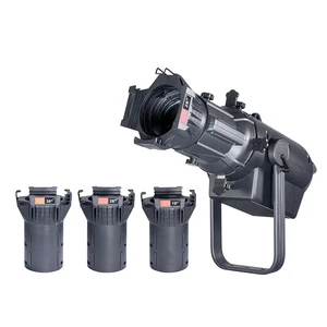 EV 350W LED Ellipsoidal RGBLAC 6-in-1 Profile Spotlights-CRI92+ High Lumen DMX512 Control IP20 19/26/36 Lens Options Aluminum