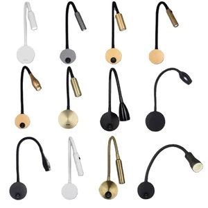 Modern LED Flexible Gooseneck Wall Sconce Hot Sale China Factory Price Hotel Wall Lamp Good Price Gooseneck Reading Lamp UL SAA