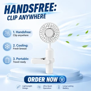 Cooling Portable Fans Electric Customizable With Clip Travel Summer Personalized OEM Handheldfans Rechargeable Summer Handy Fan