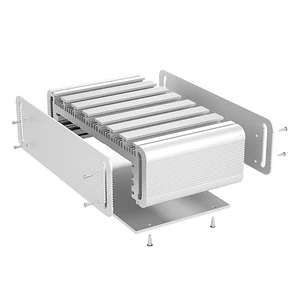 Custom Extruded Aluminum Heat Sink Housing CNC Machined PCB Electronic Project Box Enclosure With Bending And Welding Services