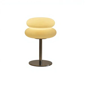 Cross-border Desktop Small Table Lamp Bedroom Decorative Night Light Push Button Switch Cream Style Ambiance Lamp Manufacturer's