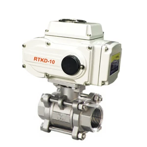 Electric Valve 3 PC Stainless Steel on Off Type Electric Actuator Motorized Electric Water Flow Control Ball Valve