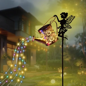 Outdoor Solar Garden Light Decorative LED Yard Lamp with Fairy Watering Can Design