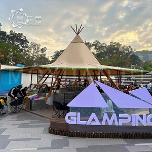 Outdoor Wood Pole Large Hat Tipi Indian Bar Drinking Tent For Wedding And Events For Sale