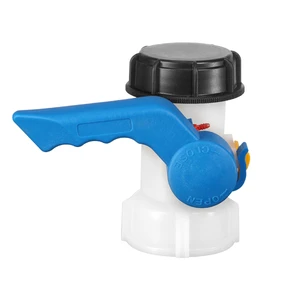 Hydraulic IBC Valve with Coupling DN40 DN50 DN80 Butterfly Valve in 62mm 75mm 100mm Sizes Rubber Plastic Material for IBC Tank