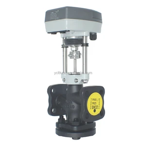 YC Technology OEM Supported Customizable IP65 AC/DC24V Flanged Electric Regulator Flow Valve 304 Stainless Steel Core Control