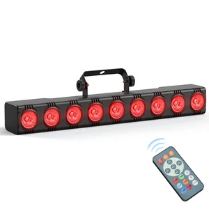 U`King 36W Wall Washer Lights DMX Remote Control 9X4W RGB LED Stage Wall Washer Bar Light for DJ Wedding Party