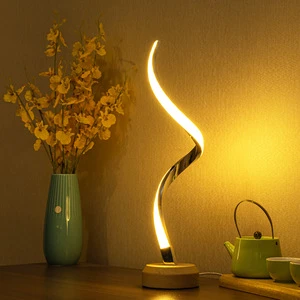 Spiral RGB LED Desk Lamp - 3 Colors Stepless Dimming, Touch Control, Silicone Aluminum Night Light for Bedroom Decor