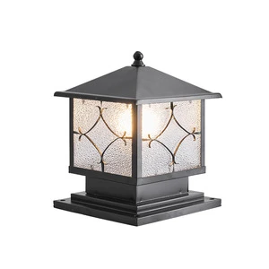 Modern Main Gate Pillar Lights Outdoor European Pillar Light Column Head Square Lamp