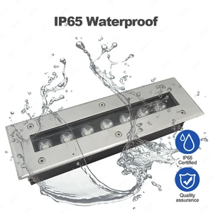 Stainless Steel 24w Waterproof Outdoor Garden Floor Recessed Deck Lamp Landscape Inground Light Led Linear Underground Light